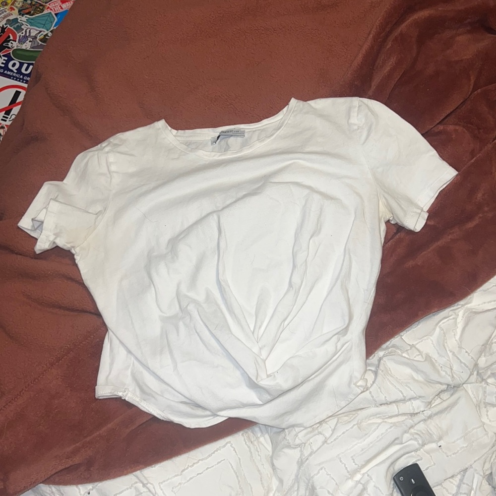 White crop top